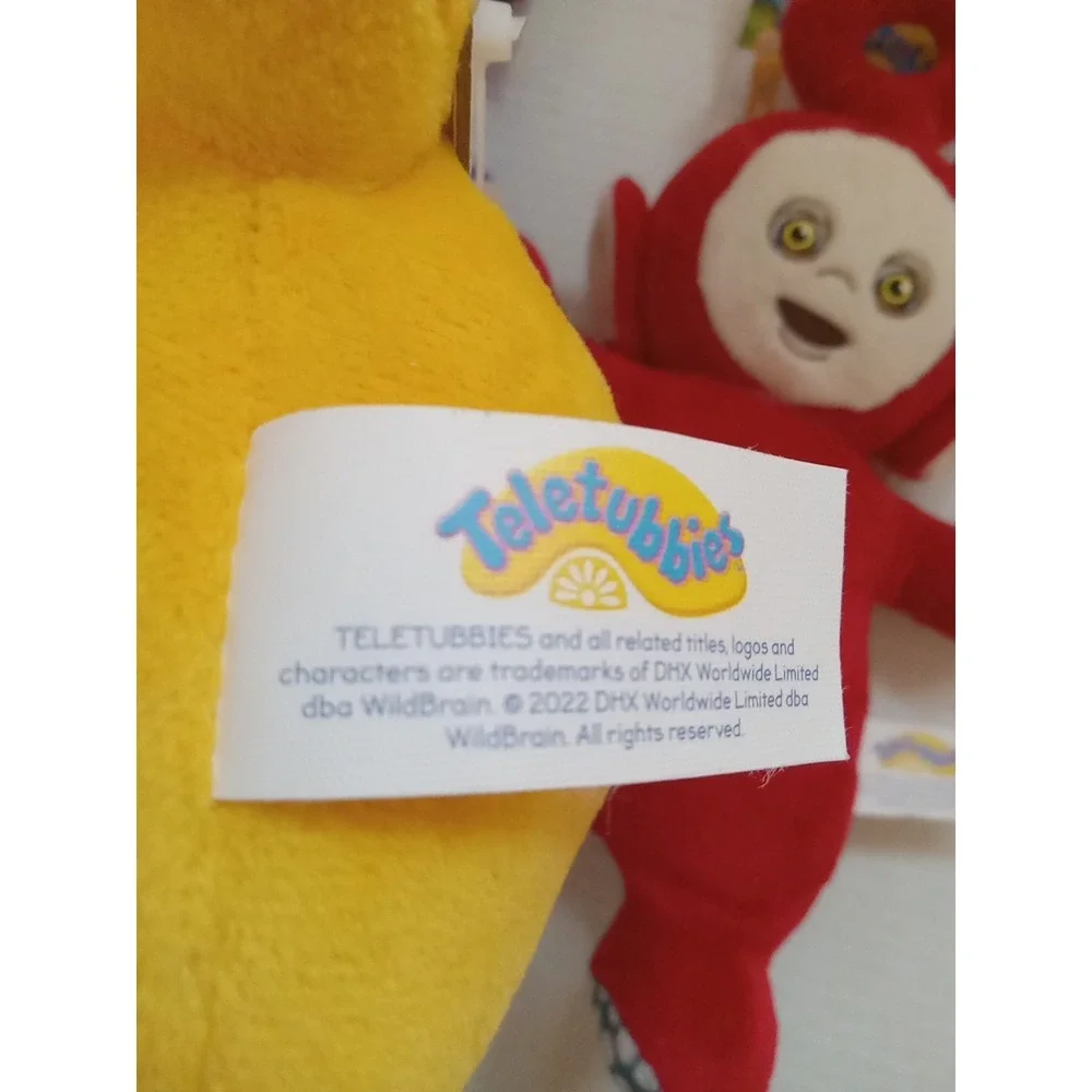 Teletubbies‎ Red Purple Yellow Plush Squeaky Fun Playful Dog Toy Bundle